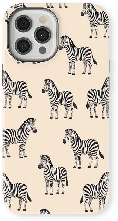 Safari Tough Case geschikt voor iPhone 12 Pro | Premium hoesje met Safari Dieren Design | Geschikt voor Mag | Dieren Print Backcover geschikt voor iPhone 12 Pro Zebra