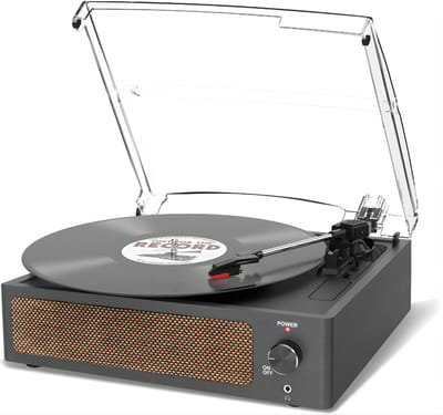 DnA® Retro platenspeler - Platenspelers - Platenspeler Bluetooth - Platenspeler Met Bluetooth - Zwart - ‎37cm x 34cm x 15cm