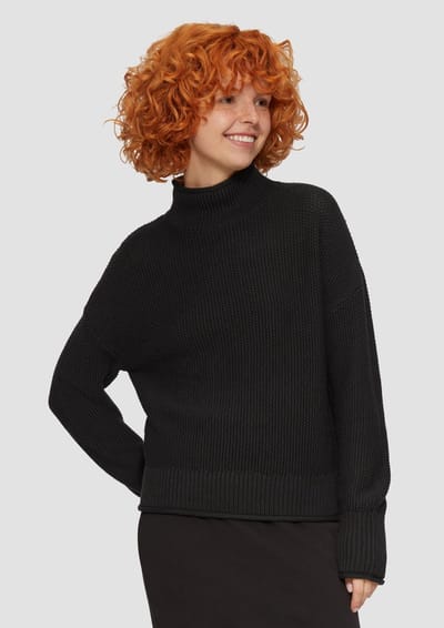 Pull col montant relaxed in knit voor vrouw QS