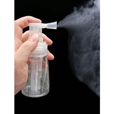 1 pièce Bouteille Pulvérisateur à Poudre - Pulvérisateur à Pompe Réglable Pour Épices, Levure Chimique, Poudre de Maquillage, Décoration de Gâteaux 180ML blanc