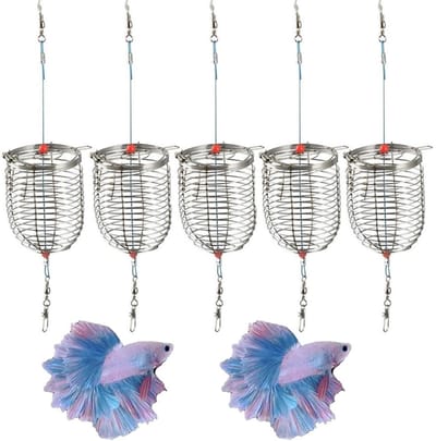 Voedermand Set - Aaskooi Vis - Karpervissen Vijver - Roestvrij Staal - 5 Stuks - Zilver