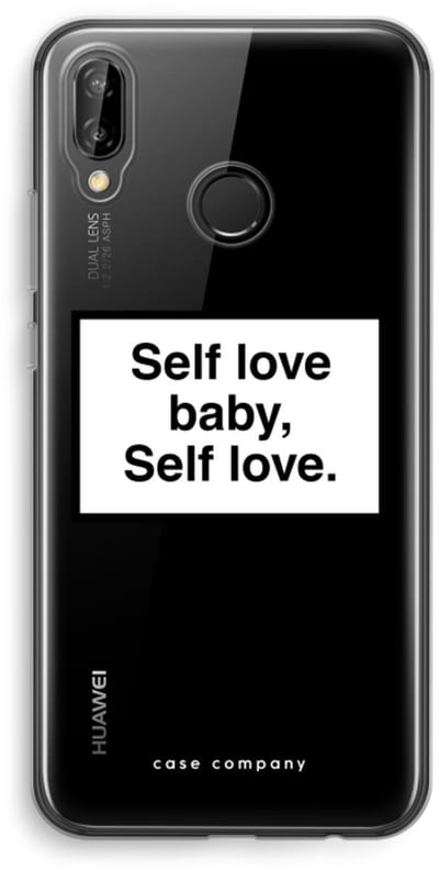 Case Company® - Hoesje geschikt voor Huawei P20 Lite hoesje - Self love - Soft Cover Telefoonhoesje - Bescherming aan alle Kanten en Schermrand