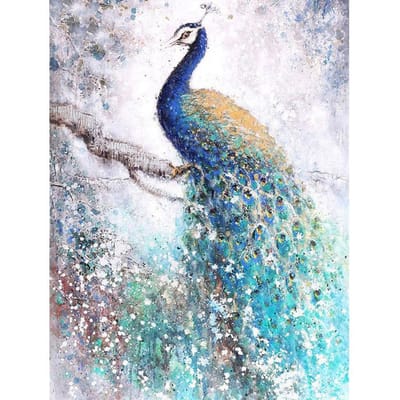 5D Diamant Ambacht Schilderen Pauw Diamant Schilderen Diamant Borduurwerk Mozaïek Cadeau Diamant Muurkunst 20X30CM gray