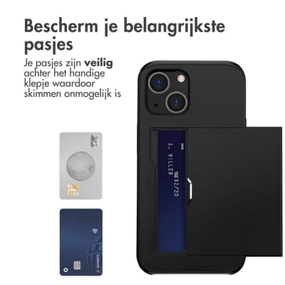 imoshion Hoesje met Pasjeshouder - Geschikt voor Apple iPhone 14 - Zwart