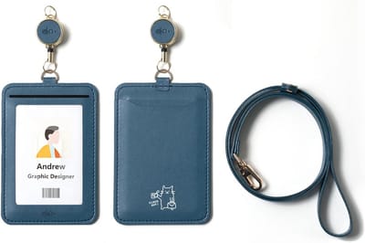 Badgehouder Set - Kaarthouder Lanyard - Toegang Tonen - Dubbelzijdig Zichtbaar - Intrekbaar Uitschuifbaar - Kattenprint