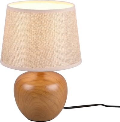 REALITY LUXOR - Tafellamp - Hout element - excl. 1x E14 28 W - Snoerschakelaar