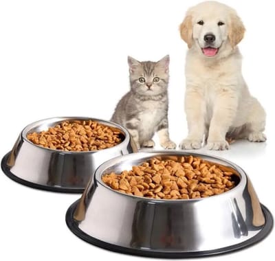 PD® Voerbak Hond - Voerbak Kat - Maat L - 29 x 22 x 7 CM - Hondenvoerbak - Waterbak - RVS