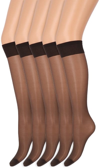 Drukvrije pantykousen | Lycra | 20 Denier | Merk: Marianne | Maat: One Size | Kleur: Graphite | 5 Paar
