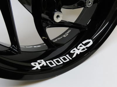 Velgenbedsticker Set - Motorfiets Stickers - Motor Personaliseren - UV En Weerbestendig - Set van 4 - Zwart