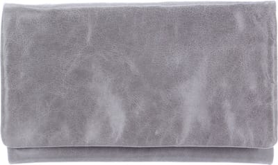 abro Leren Koppeling Avondtas Leather Athene Clutch Bag Grey Grijs