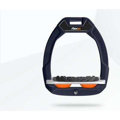 Veiligheidsspanner voor het paardrijden Ingelijnd Ultra Grip Marine/Grijs/Oranje Flex-On Safe-On