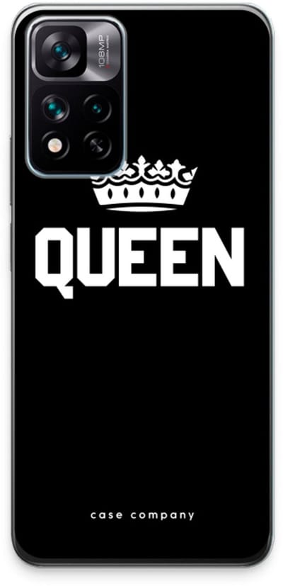 Case Company® - Hoesje geschikt voor Xiaomi 11i hoesje - Queen zwart - Soft Cover Telefoonhoesje - Bescherming aan alle Kanten en Schermrand