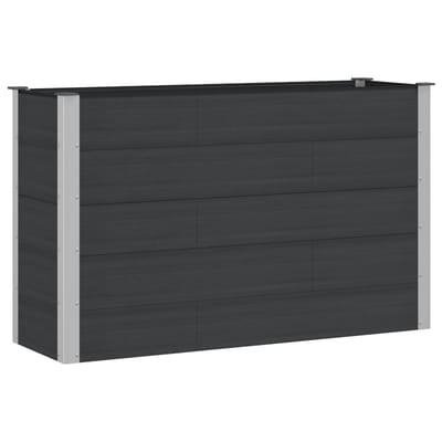 vidaXL Verhoogde plantenbak Zwart 150 x 50 x 91 cm WPC en Aluminium
