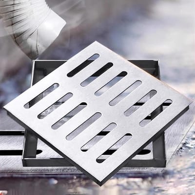 Afvoerrooster Vierkant - RVS Afvoerzeef - Efficiënte Drainage - Versterkte Constructie - Meerdere Maten - Zilver