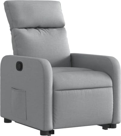 DD® Sta Op Stoel Elektrisch - Relaxfauteuil Verstelbaar - Relaxstoel Elektrisch - Sta-Op Stoel Verstelbare Stof - 66x90x96cm - Lichtgrijs