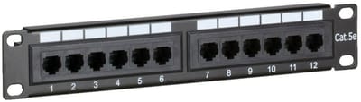DSIT 10 inch CAT5e UTP patchpaneel - 12 poorts