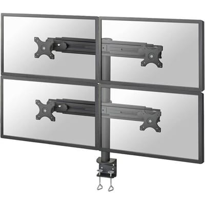 Neomounts FPMA-D700D4 Tafelbeugel voor monitor Aantal monteerbare displays: 4 Display(s) 48,3 cm (19) - 76,2 cm (30) Zwart In hoogte verstelbaar,