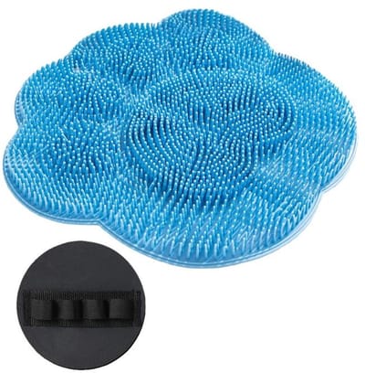 Dailygoods - Colexy Badmat, antislip, douchemat, absorberende badmat met sterke zuignappen, kattenpootdesign, veiligheid voor kinderen en ouderen (blauw)