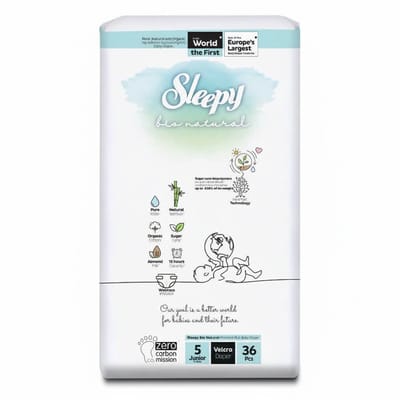 Sleepy Bio Natural Premium Plus Baby Luiers - 5 (11-18 Kg) - 36 Luiers