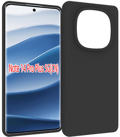 MobyDefend Hoesje - Geschikt voor Xiaomi Redmi Note 14 Pro Plus - TPU Backcover - Mat Zwart