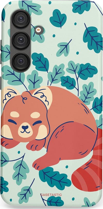 Casetastic Hoesje Geschikt voor Samsung S25 Plus - Stijlvolle Beschermende Duo-layer Case - Rode panda avonturen