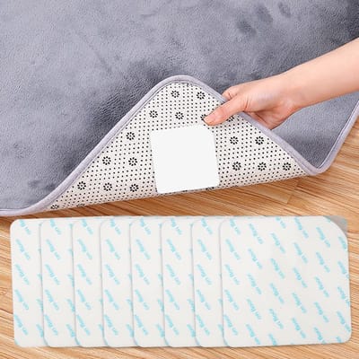 Unyqoos® Set van 8 herbruikbare antislipmatten voor tapijten en vloeren