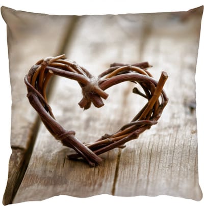 Sierkussens - Kussentjes Woonkamer - 50x50 cm - Hart - Hout - Natuur - Takken - Bruin