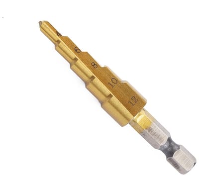 Stap Boor - Kegelboor Spiraal - Metaal Boren - Titanium Gecoat HSS - 4-12 mm