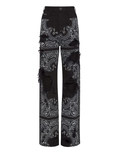 Jeans Met Wijde Pijpen Paisley