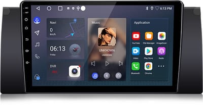 Junsun Android 15 Autoradio Geschikt voor BMW 5er E39 X5 E53 E38 , 4GB+64GB, Draadloze CarPlay & Andriod Auto, DAB+, GPS-Navigatie, WIFI, Bluetooth, RDS, FM, SWC, 9-inch Touchscreen, DSP, Octa-core processo