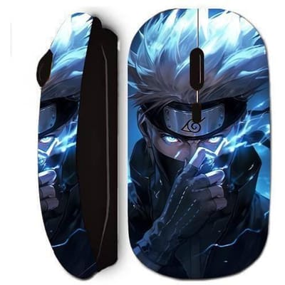 Draadloze muis - MANIACASE - Kakashi Hatake - Zwart - Geleverd met USB-ontvanger - Anime Fanart