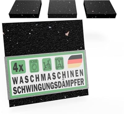 Trillingsdemper onderlegger voor wasmachine en droger - 90 x 90 x 3 mm