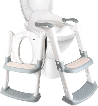 Toiletbril voor kinderen met trap - 2-in-1 toilettrainer voor jongens en meisjes
