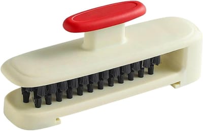 Bestekreiniger - Keukenborstel Schrobber - Hygiënisch Keukengerei - Dubbelzijdige Borstelharen - 158 x 68 x 43 cm - Rood