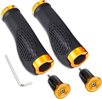 Ergonomische Fietshandvatten - Fietsstuur Handvatten - Comfortabel Fietsen - Verbreed Houvast - 13cm Lengte - Goud