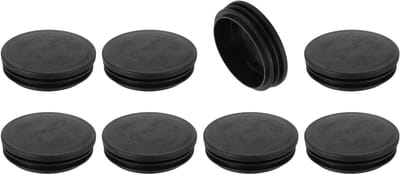 Afdekdoppen Rond - Kunststof Inzetstukken - Meubels Beschermen - Slijtvast Polyethyleen - 70 mm Buitendiameter - Zwart