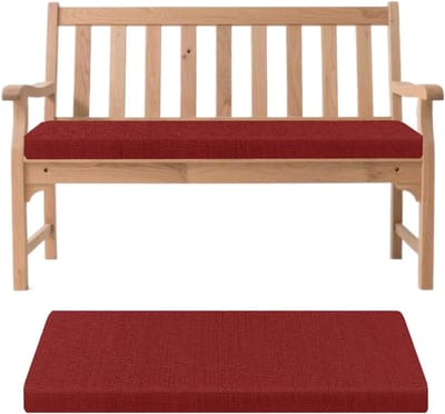 Tuinbankkussen - Zitkussen - Buiten Ontspannen - Verwijderbare hoes - 170x45x5cm - Wijnrood