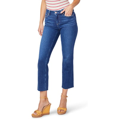 PAIGE Amber Crop Raw Hem Notre Dame Maat: W23 | Straight Jeans Outlet | Dames | Blauw