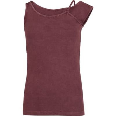 R.E.D. Rock-Engineered Design Rood mouwloos topje met asymmetrische halslijn - Dames - S