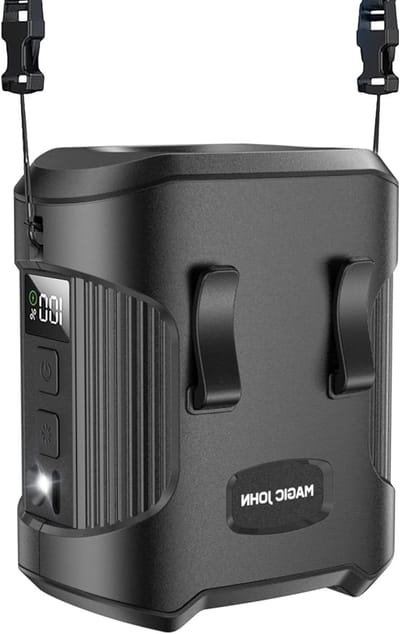 Draagbare Hangende Heupventilator met 3 Snelheden en Oplaadbare 4000mAh Batterij voor Kamperen en Buitenactiviteiten