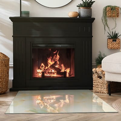 Coloray Vloerplaat Houtkachel - Plaat voor Onder Kachel - 100 cm x 70 cm - Kachel Vloerplaat - Turkoois Vloerplaat Kachel - Onderplaat - Vloerplaat Openhaard - Houtkachel Accessoires - Onderplaat Voor Houtkachel