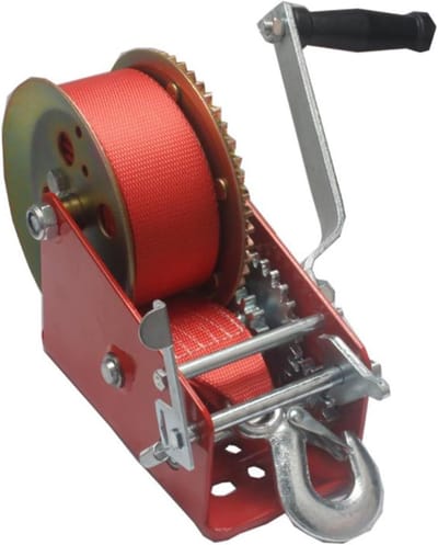 Handlier - Touwlier - Voertuig Redden - Smeedijzeren Haak - 3000 pond - Rood