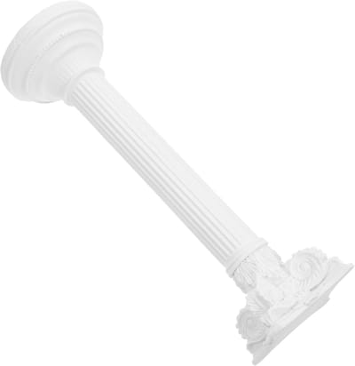 Romeinse Pilaar Decoratie - Zuildecoratie Beeld - Kantoor Woonkamer - Klassiek Modern Design - 24.5x8x8cm - Wit