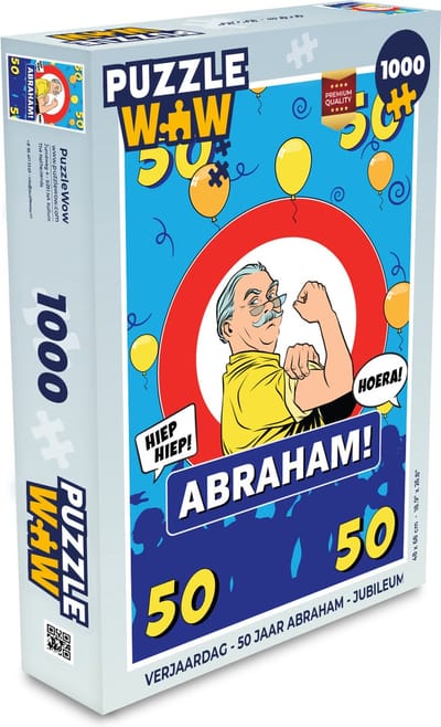 Puzzel Verjaardag - 50 Jaar Abraham - Jubileum - Legpuzzel - Puzzel 1000 stukjes volwassenen