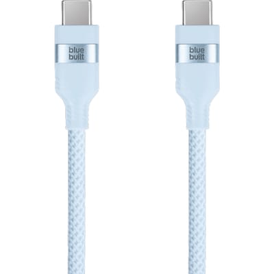 BlueBuilt Usb C naar Usb C Kabel 1,5m Nylon Lichtblauw
