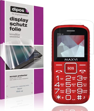 dipos – 4x Beschermfolie geschikt voor Maxvi B5ds up | Krasbestendige & heldere Screenprotector Ultra-Thin