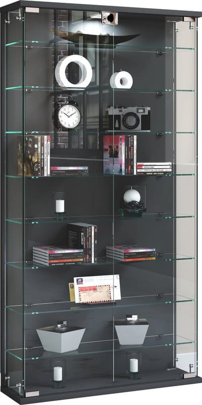 Wandvitrinekast Hangende vitrinekast Glazen vitrinekast Wandvitrinekast Glazen Relas L