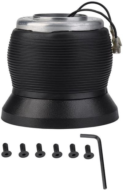 Dailygoods - Sportstuurwiel naaf 21 mm - Stuuradapter - Duurzaam ontwerp - Standaard 6-gaats patroon - Geschikt voor W123 W124 W126 190E