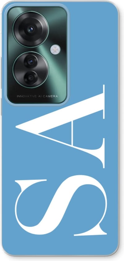 Gepersonaliseerd - Case Company® - Hoesje geschikt voor Oppo Reno 11 F hoesje - Monogram N°2 - Soft Cover Telefoonhoesje - Bescherming aan alle Kanten en Schermrand