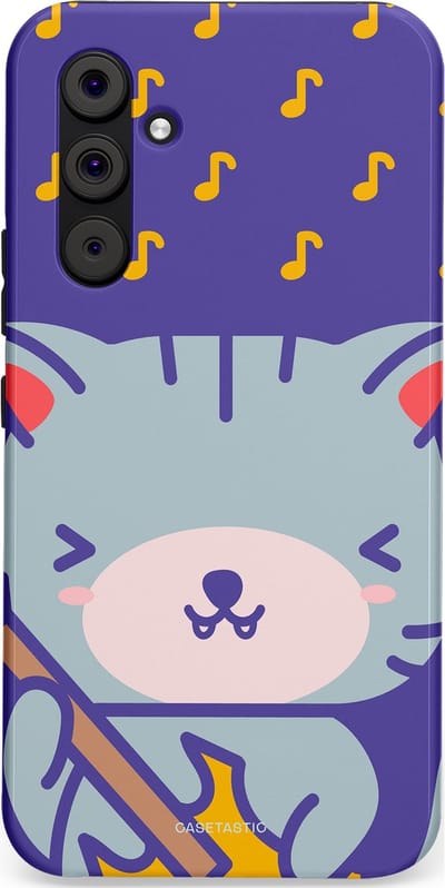 Casetastic Hoesje Geschikt voor Samsung A54 (5G) - Stijlvolle Beschermende Duo-layer Case - Katten beat